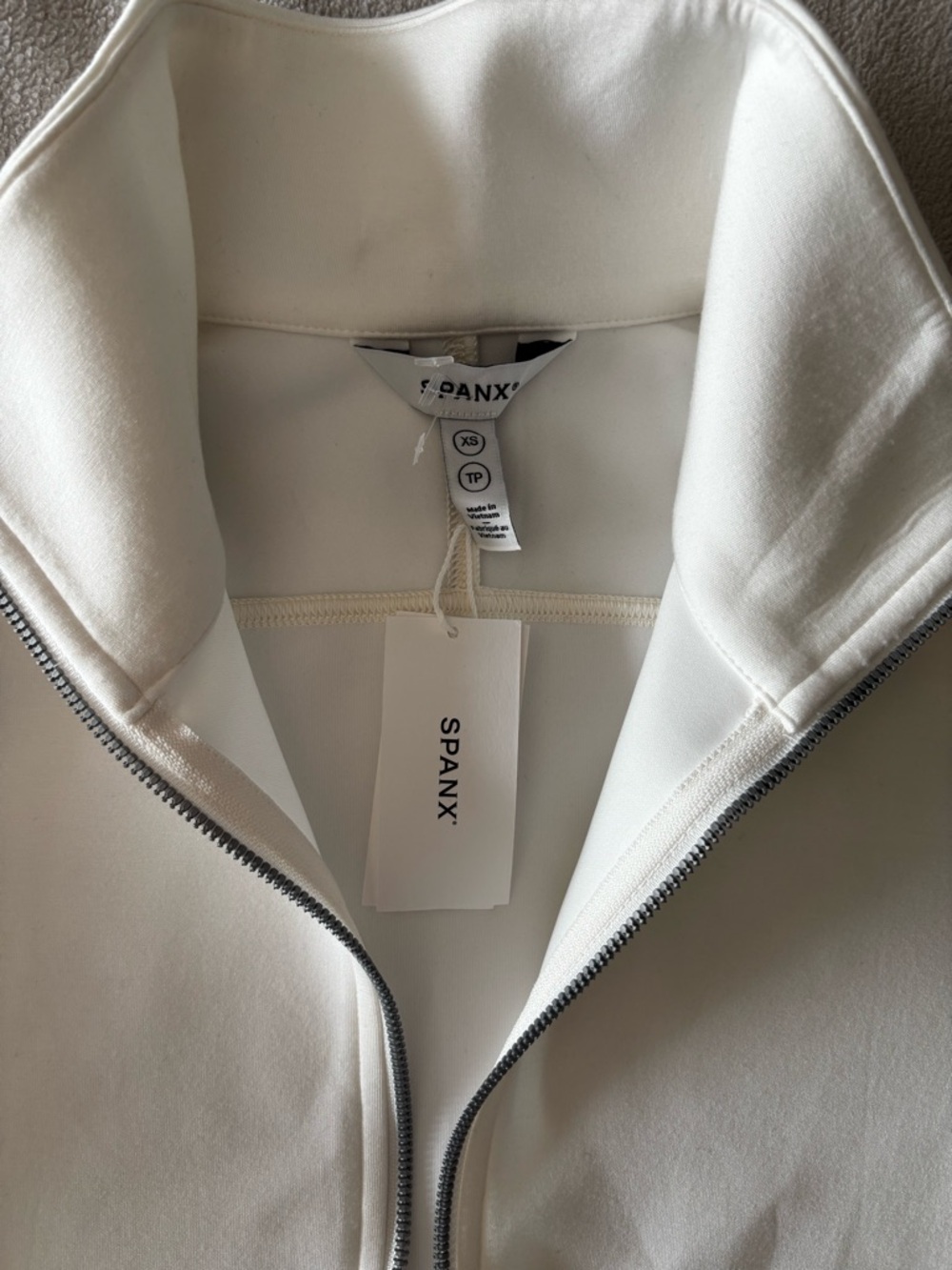 SPANX Women's AirEssentials Half' Zip Tunic, XS, White NWT
